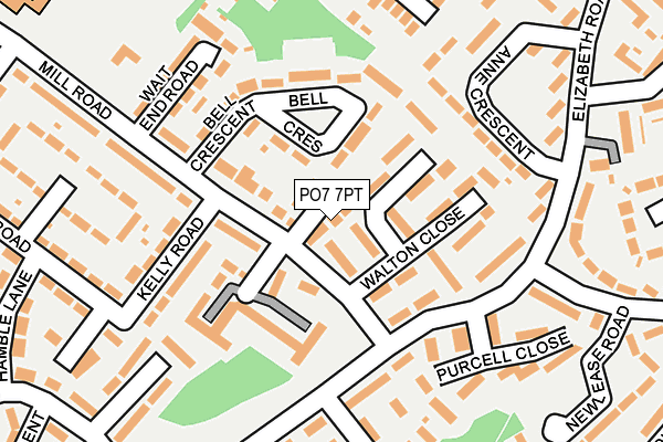 PO7 7PT map - OS OpenMap – Local (Ordnance Survey)