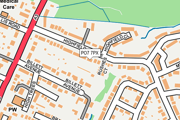 PO7 7PX map - OS OpenMap – Local (Ordnance Survey)