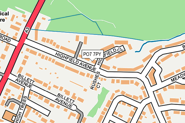 PO7 7PY map - OS OpenMap – Local (Ordnance Survey)