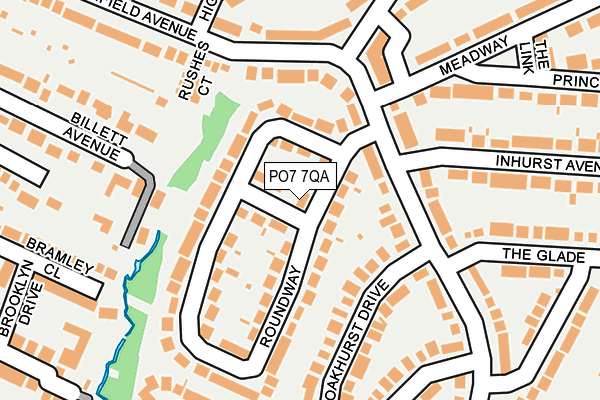 PO7 7QA map - OS OpenMap – Local (Ordnance Survey)