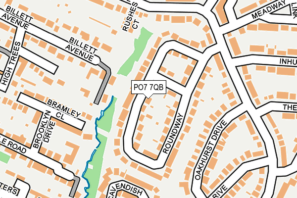 PO7 7QB map - OS OpenMap – Local (Ordnance Survey)