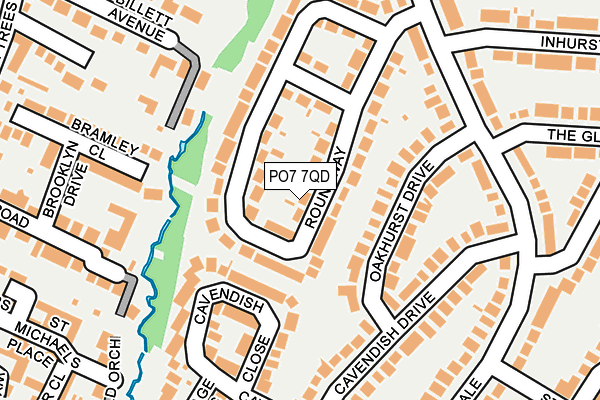 PO7 7QD map - OS OpenMap – Local (Ordnance Survey)
