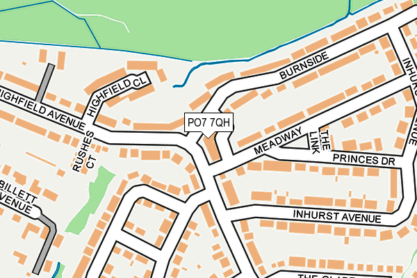 PO7 7QH map - OS OpenMap – Local (Ordnance Survey)