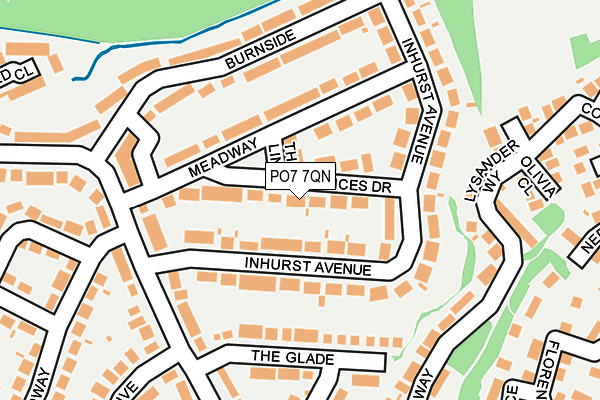 PO7 7QN map - OS OpenMap – Local (Ordnance Survey)
