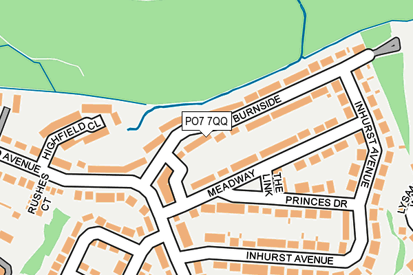 PO7 7QQ map - OS OpenMap – Local (Ordnance Survey)