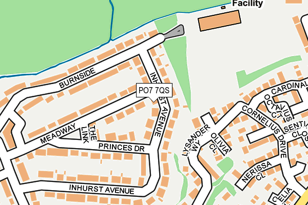 PO7 7QS map - OS OpenMap – Local (Ordnance Survey)