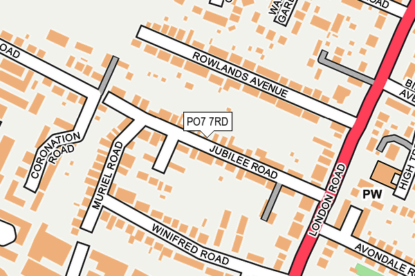 PO7 7RD map - OS OpenMap – Local (Ordnance Survey)