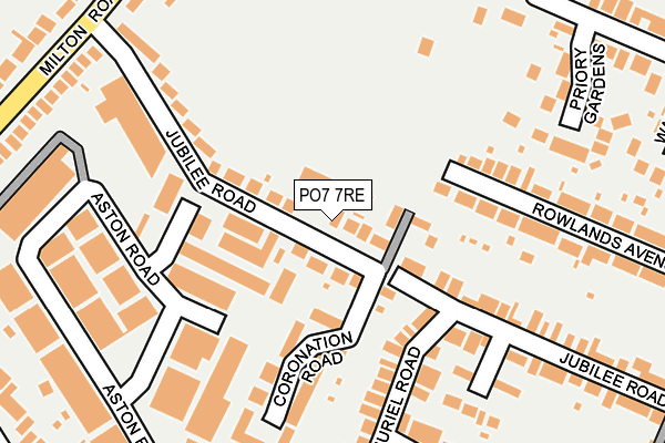 PO7 7RE map - OS OpenMap – Local (Ordnance Survey)