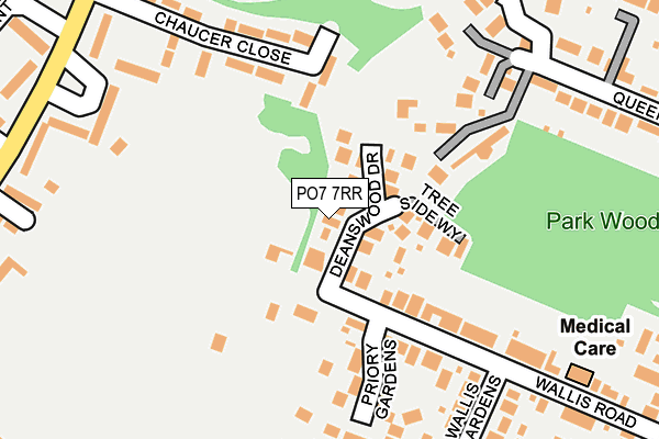 PO7 7RR map - OS OpenMap – Local (Ordnance Survey)
