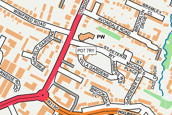 PO7 7RY map - OS OpenMap – Local (Ordnance Survey)