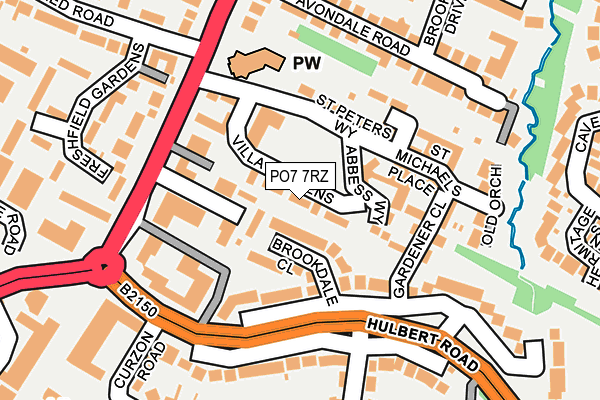 PO7 7RZ map - OS OpenMap – Local (Ordnance Survey)