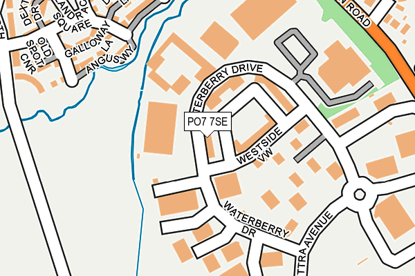 PO7 7SE map - OS OpenMap – Local (Ordnance Survey)