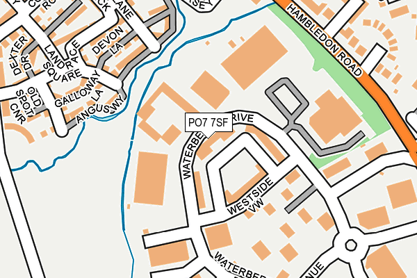 PO7 7SF map - OS OpenMap – Local (Ordnance Survey)