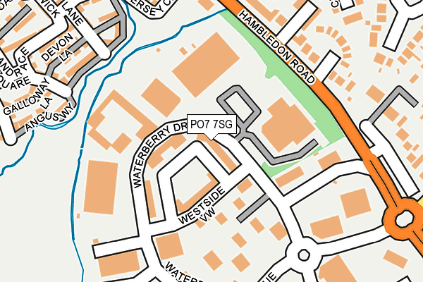 PO7 7SG map - OS OpenMap – Local (Ordnance Survey)