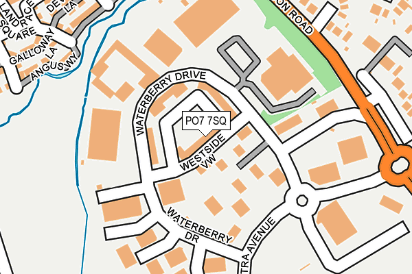 PO7 7SQ map - OS OpenMap – Local (Ordnance Survey)