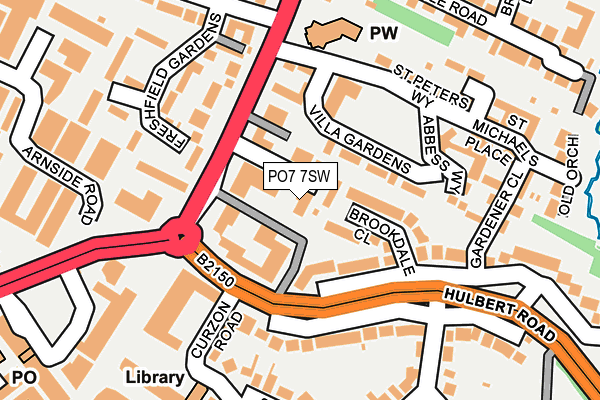 PO7 7SW map - OS OpenMap – Local (Ordnance Survey)