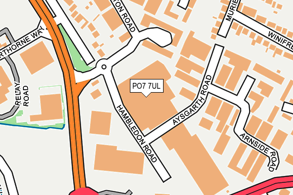 PO7 7UL map - OS OpenMap – Local (Ordnance Survey)
