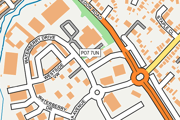 PO7 7UN map - OS OpenMap – Local (Ordnance Survey)