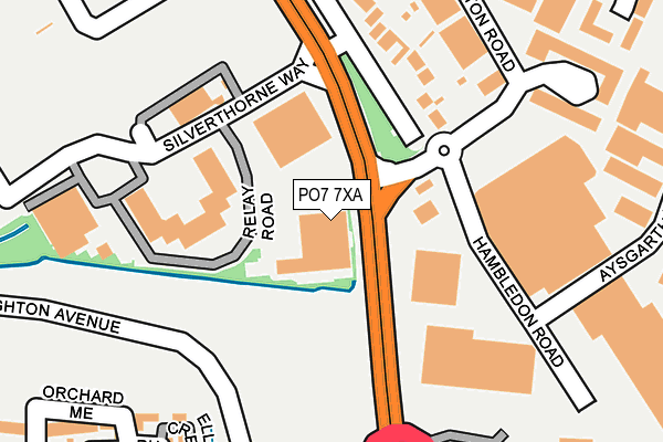 PO7 7XA map - OS OpenMap – Local (Ordnance Survey)