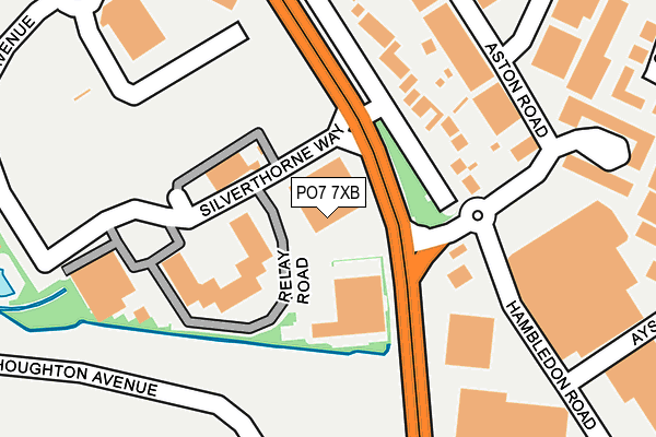 PO7 7XB map - OS OpenMap – Local (Ordnance Survey)