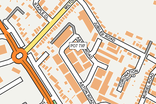 PO7 7XF map - OS OpenMap – Local (Ordnance Survey)