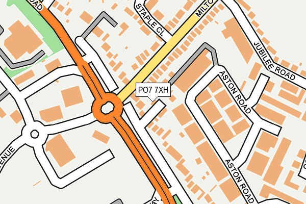 PO7 7XH map - OS OpenMap – Local (Ordnance Survey)