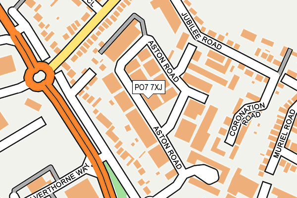 PO7 7XJ map - OS OpenMap – Local (Ordnance Survey)