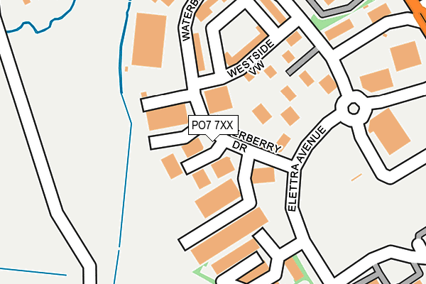 PO7 7XX map - OS OpenMap – Local (Ordnance Survey)