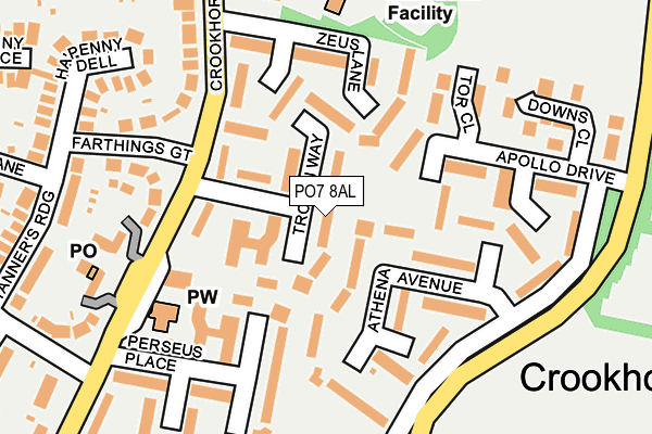 PO7 8AL map - OS OpenMap – Local (Ordnance Survey)