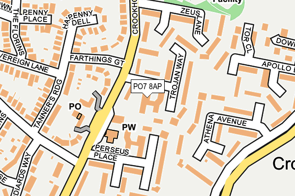PO7 8AP map - OS OpenMap – Local (Ordnance Survey)