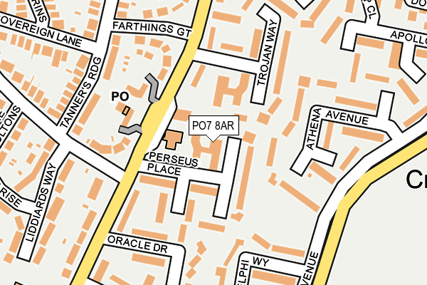 PO7 8AR map - OS OpenMap – Local (Ordnance Survey)