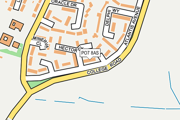 PO7 8AS map - OS OpenMap – Local (Ordnance Survey)