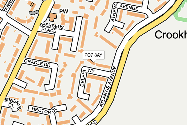 PO7 8AY map - OS OpenMap – Local (Ordnance Survey)