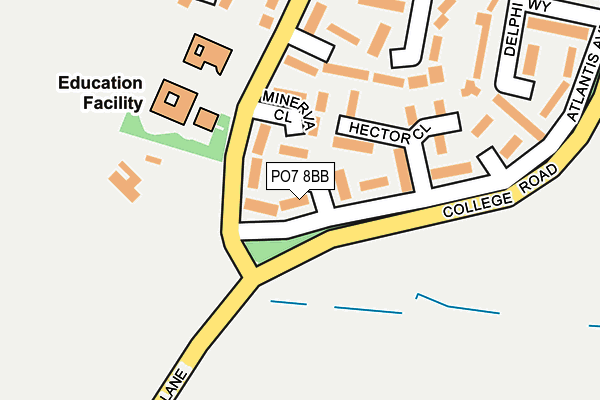PO7 8BB map - OS OpenMap – Local (Ordnance Survey)