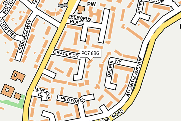 PO7 8BG map - OS OpenMap – Local (Ordnance Survey)