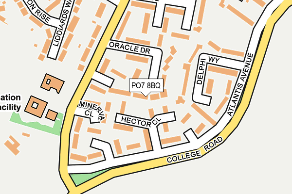 PO7 8BQ map - OS OpenMap – Local (Ordnance Survey)