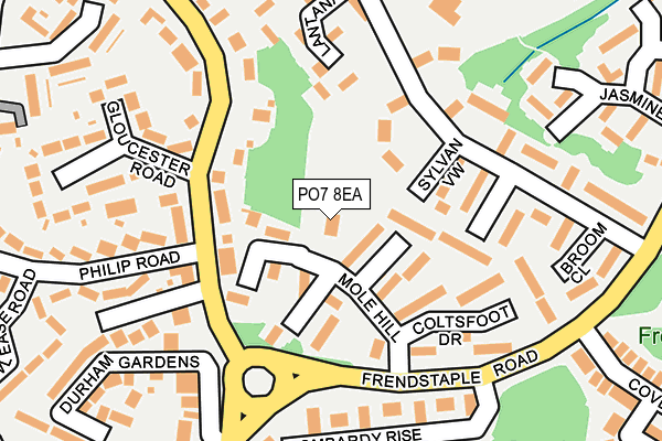 PO7 8EA map - OS OpenMap – Local (Ordnance Survey)