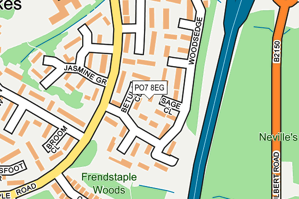 PO7 8EG map - OS OpenMap – Local (Ordnance Survey)