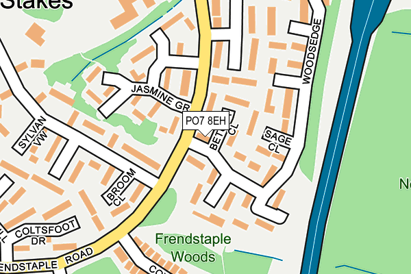 PO7 8EH map - OS OpenMap – Local (Ordnance Survey)