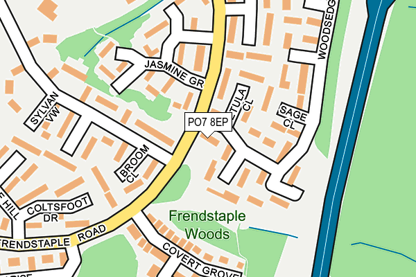 PO7 8EP map - OS OpenMap – Local (Ordnance Survey)