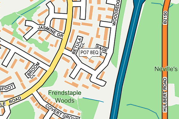 PO7 8EQ map - OS OpenMap – Local (Ordnance Survey)