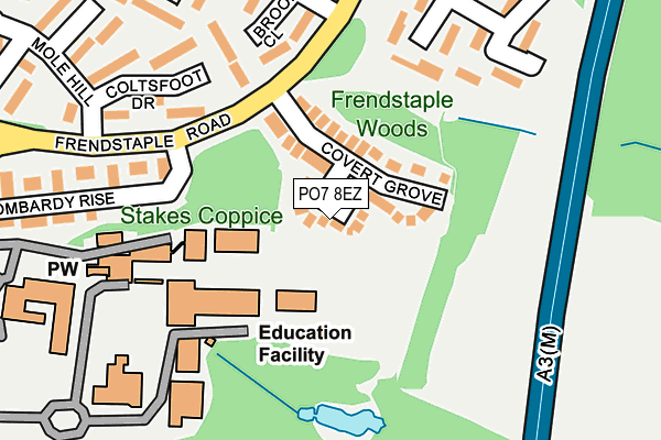 PO7 8EZ map - OS OpenMap – Local (Ordnance Survey)