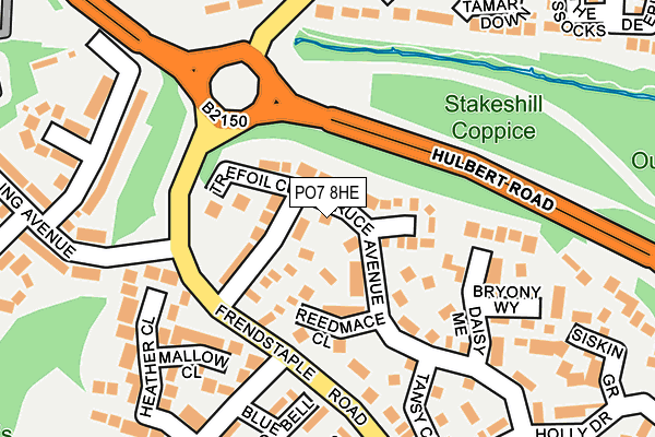 PO7 8HE map - OS OpenMap – Local (Ordnance Survey)