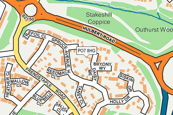 PO7 8HG map - OS OpenMap – Local (Ordnance Survey)