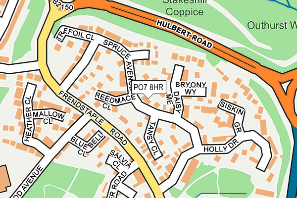 PO7 8HR map - OS OpenMap – Local (Ordnance Survey)