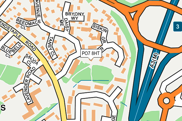 PO7 8HT map - OS OpenMap – Local (Ordnance Survey)