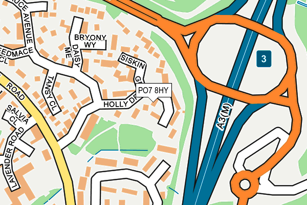 PO7 8HY map - OS OpenMap – Local (Ordnance Survey)