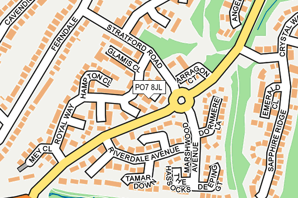 PO7 8JL map - OS OpenMap – Local (Ordnance Survey)