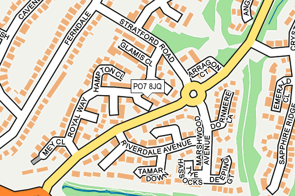 PO7 8JQ map - OS OpenMap – Local (Ordnance Survey)