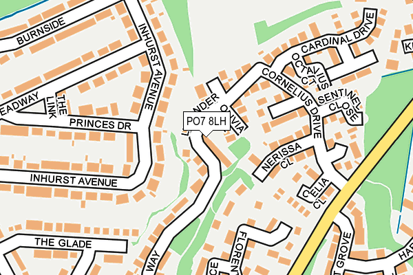 PO7 8LH map - OS OpenMap – Local (Ordnance Survey)